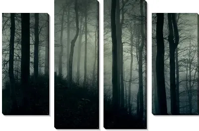 Модульная картина Мрачный лес №3