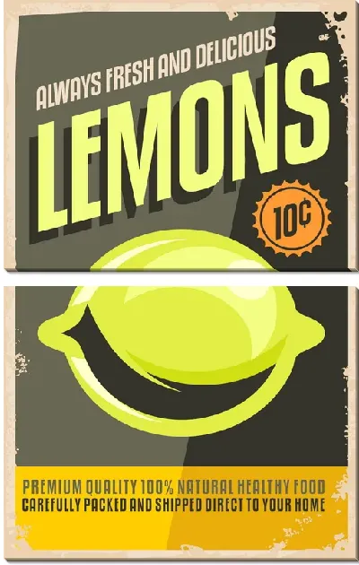 Модульная картина Лимоны №3