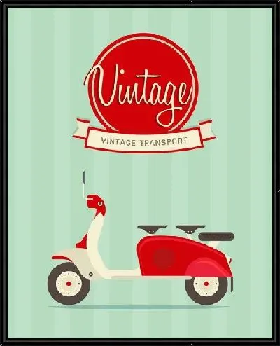 Картина Винтажный мотоцикл