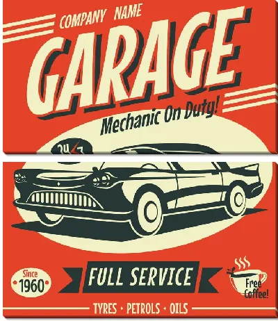 Модульная картина Гараж