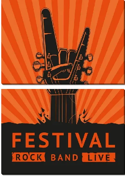 Модульная картина Рок фестиваль