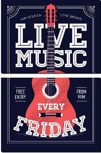 Модульная картина Живая музыка