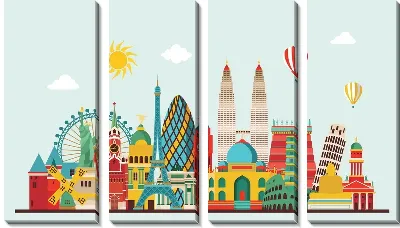 Модульная картина Путешествия №6