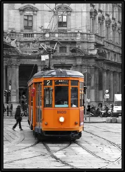 Картина Оранжевый трамвай