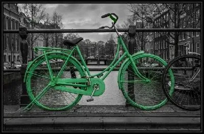 Зеленый голландский велосипед