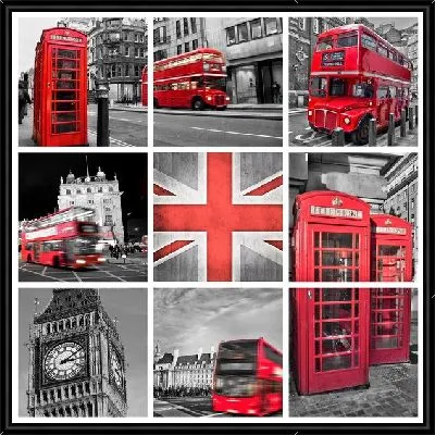 Коллаж из Лондонских достопримечательностей