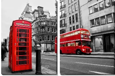 Улица Лондона с красной телефонной будкой