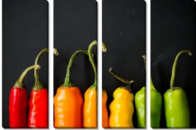 Яркие цветные перцы