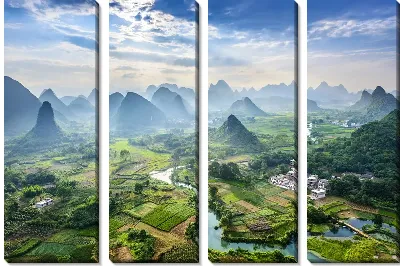 Модульная картина Китайский пейзаж №2