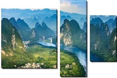 Модульная картина Китайский пейзаж №3