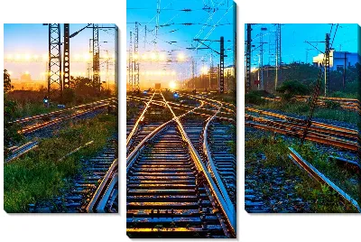 Модульная картина Железные дороги №5