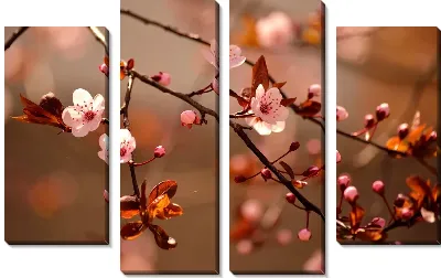 Модульная картина Цветки вишни №2