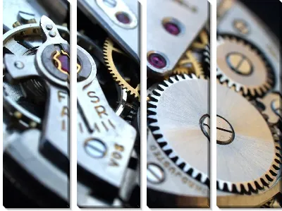 Модульная картина Механизм часов №2