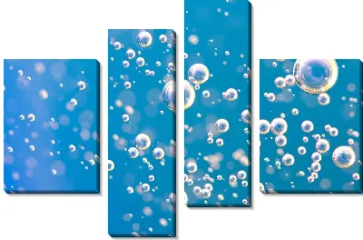 Модульная картина Пузырьки воздуха в воде