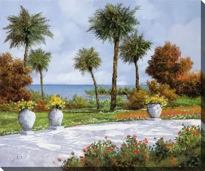 Картина Дворик перед озером