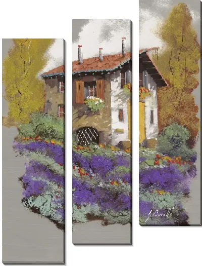 Картина Итальянский дом с садом