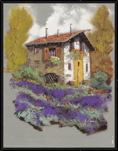 Картина Итальянский дом с садом