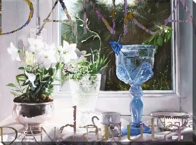 Картина Цветы на подоконнике