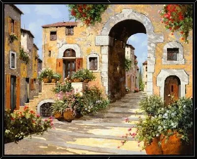 Итальянская улочка с арками №20