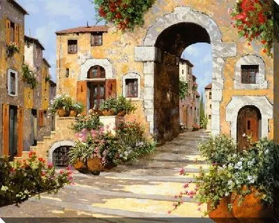Итальянская улочка с арками №20