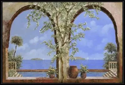 Картина Арки с видом на воду