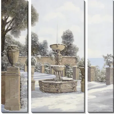 Картина Зимний фонтан