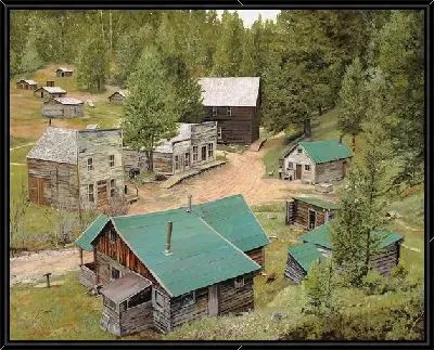 Картина Заброшенный городок