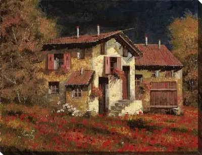 Картина Дом на маковом поле