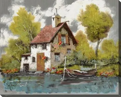 Картина Дом у озера