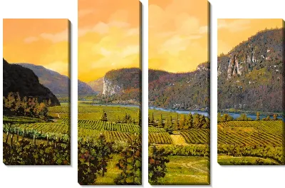 Картина Виноградник в Италии №8