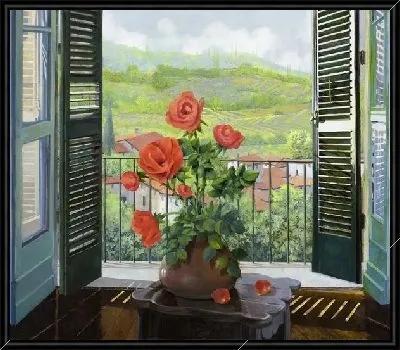 Розы у окна