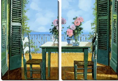 Картина На балконе 3