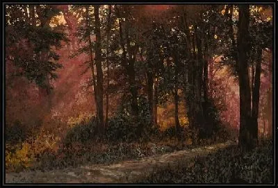 Картина Луч солнца в лесу