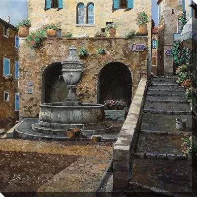 Картина Фонтан во дворе