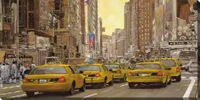 Картина Желтое такси в Нью-Йорке