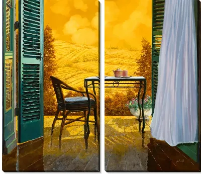 Картина На балконе 4