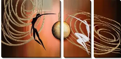 Модульная картина Арт танец он и она