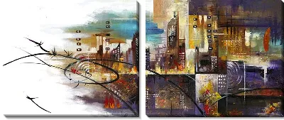 Модульная картина Арт город