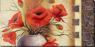 Картина маслом Маки красные