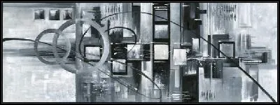 Картина Абстракция черно-белая