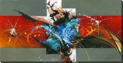 Картина маслом Абстракция всплеск цветов