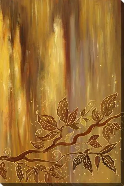 Картина маслом Золотистая веточка №2