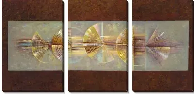 Модульная картина Перламутровые диски на фоне