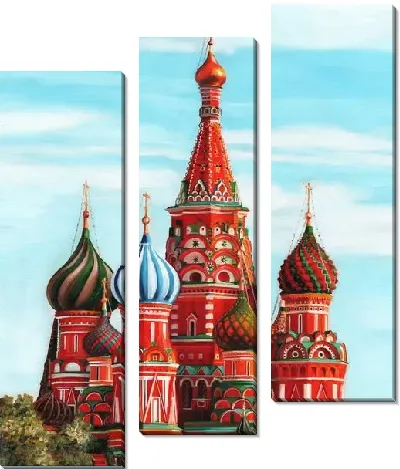 Модульная картина Храм василия блаженного — Москва
