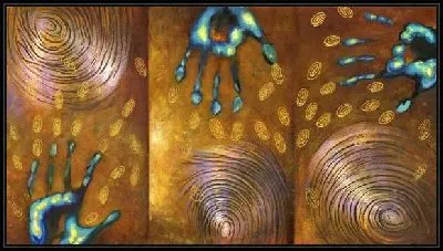 Картина Жесты и перламутровые диски