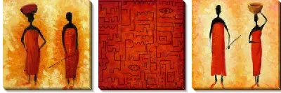 Модульная картина Африканское этно №2