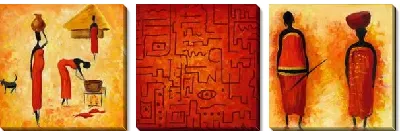 Модульная картина Африканское этно №4