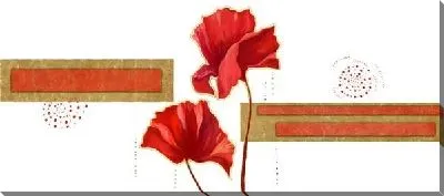 Картина маслом Красные цветы №5