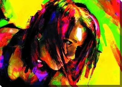 Картина маслом Поп арт — девушка