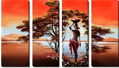 Модульная картина Африканское этно №8